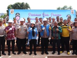 Peletakan Batu Pertama Pembangunan Gedung Satlantas dan Satintelkam Polresta Bandar Lampung Di Lakukan Walikota Balam
