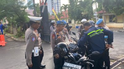 Gelar Ops Patuh, Propam Polresta Bandar Lampung Periksa Kelengkapan Berkendara