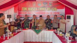 Kasrem 043/Gatam Sambut Tim Wasev Pusterad Tinjau Lokasi TMMD ke-128 Pekon Kalimiring